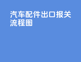 汽车配件出口报关流程图