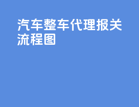 汽车整车代理报关流程图