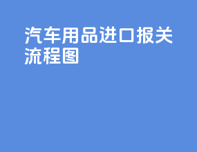 汽车用品进口报关流程图