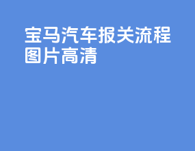 宝马汽车报关流程图片高清