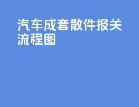 汽车成套散件报关流程图