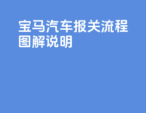 宝马汽车报关流程图解说明