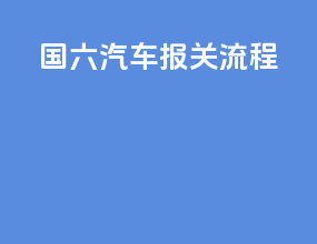 国六汽车报关流程