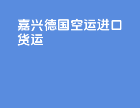 嘉兴德国空运进口货运