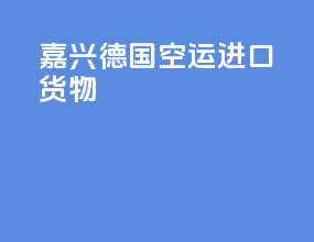 嘉兴德国空运进口货物