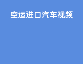 空运进口汽车视频
