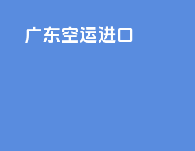 广东空运进口