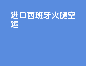 进口西班牙火腿空运