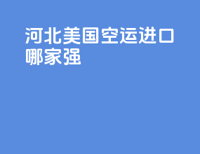 河北美国空运进口哪家强