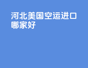 河北美国空运进口哪家好