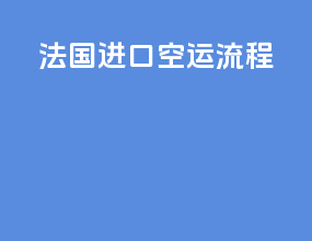 法国进口空运流程