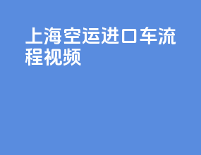 上海空运进口车流程视频