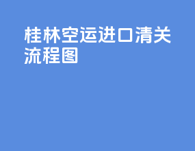 桂林空运进口清关流程图