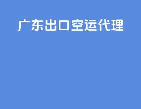 广东出口空运代理