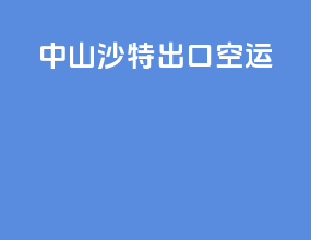 中山沙特出口空运