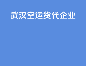 武汉空运货代企业
