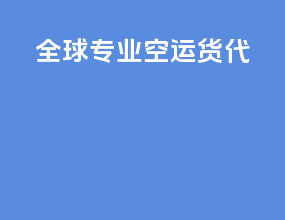 全球专业空运货代