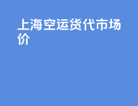 上海空运货代市场价