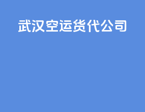 武汉空运货代公司