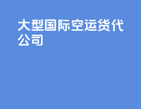 大型国际空运货代公司