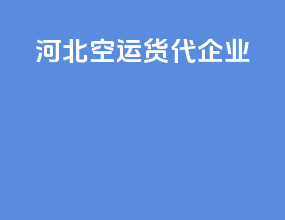 河北空运货代企业