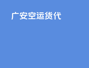 广安空运货代