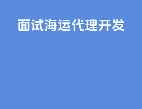 面试海运代理开发