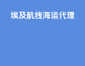 埃及航线 海运代理