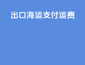 出口海运支付运费