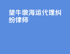 望牛墩海运代理纠纷律师