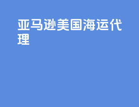 亚马逊美国海运代理