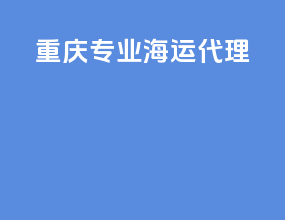 重庆专业海运代理