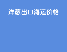 洋葱出口海运价格
