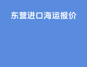 东营进口海运报价