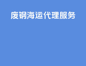废钢海运代理服务