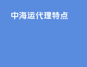 中海运代理特点