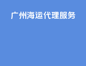 广州海运代理服务