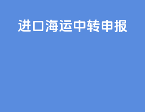 进口海运中转申报