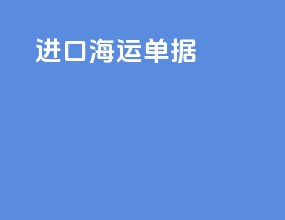 进口海运单据