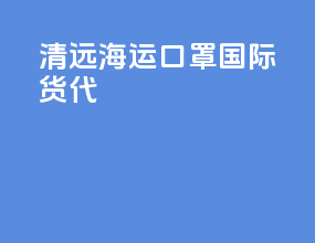 清远海运口罩国际货代