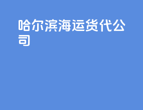 哈尔滨海运货代公司