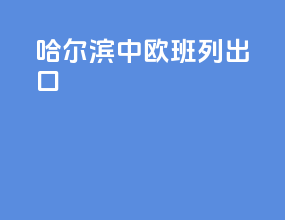 哈尔滨中欧班列出口