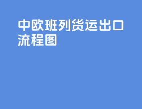 中欧班列货运出口流程图
