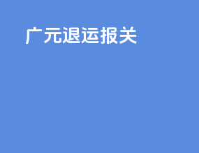 广元退运报关