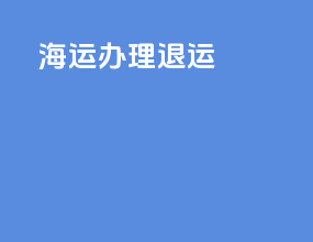 海运 办理退运