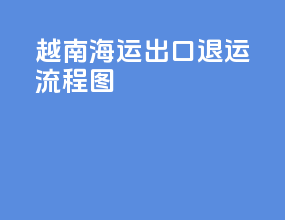 越南海运出口退运流程图