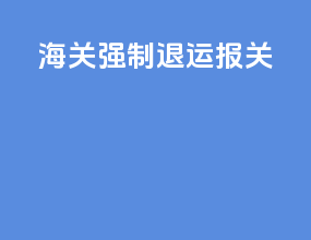 海关强制退运报关