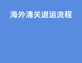 海外清关退运流程