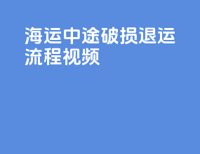 海运中途破损退运流程视频