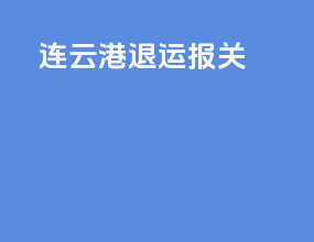 连云港退运报关